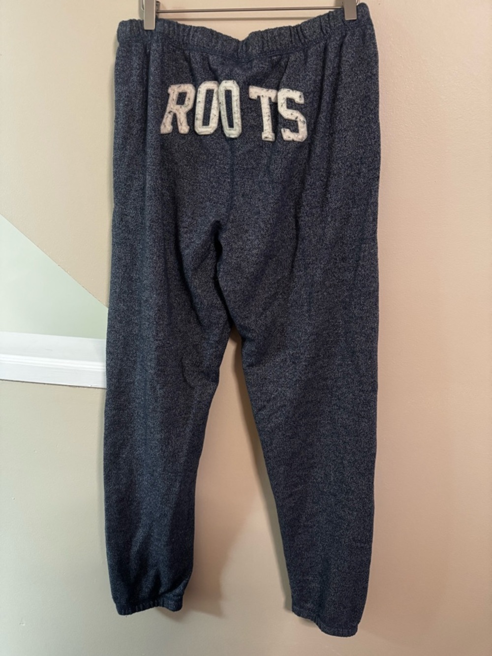 Roots Dark Gray Women's Sweatpants with White Logo